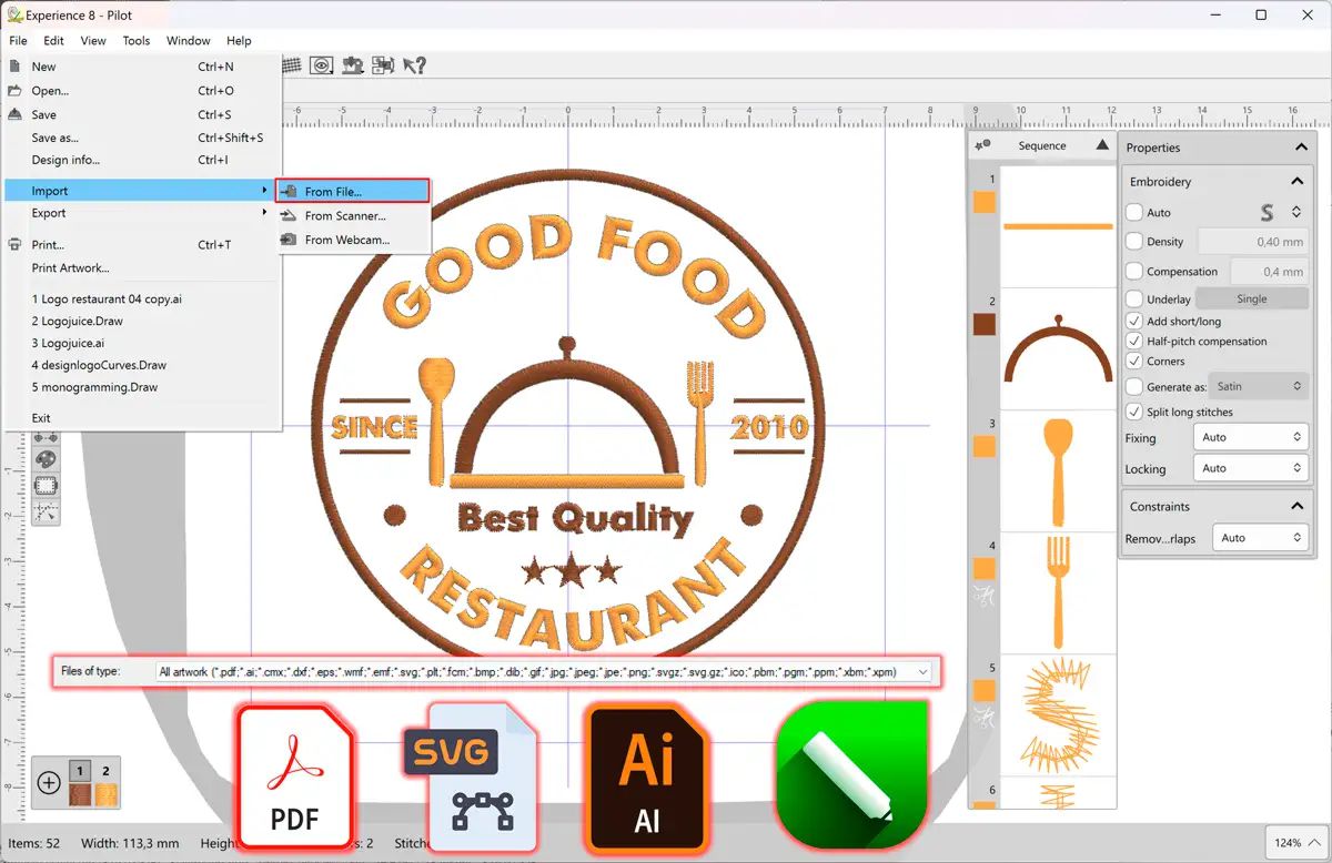 Import grafiky